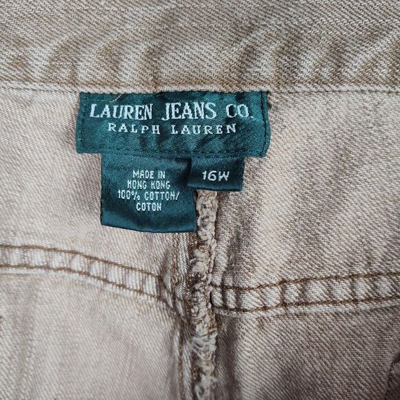 Lauren Jeans Co. Ralph Lauren Jeans Women's 16W Brown Straight-Leg - Picture 8 of 9